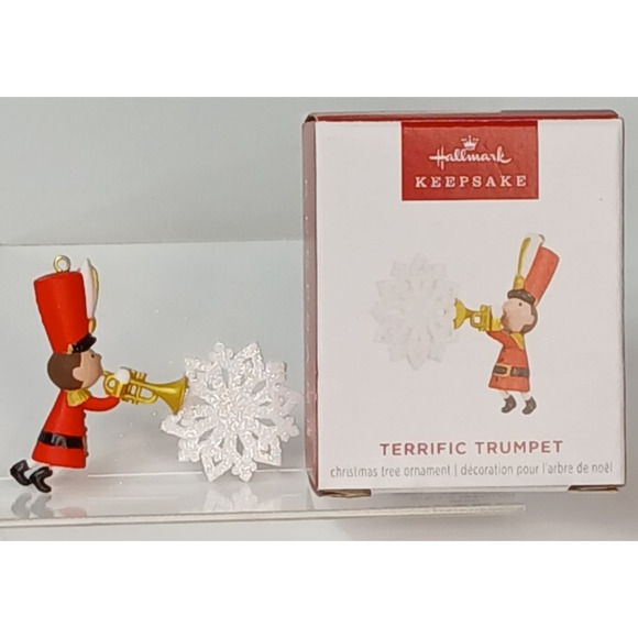 2024 Hallmark Keepsake Terrific Trumpet Miniature Ornament - Picture 3 of 5